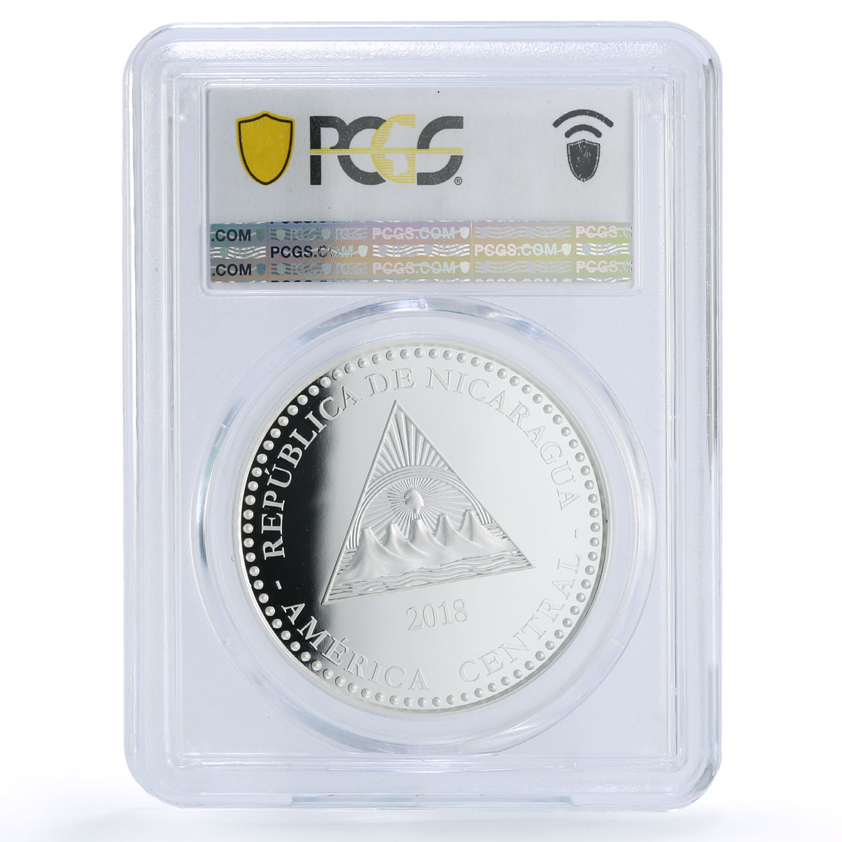 Nicaragua 100 cordobas Giant Anteater Wildlife Fauna PR 70 PCGS silver coin 2018