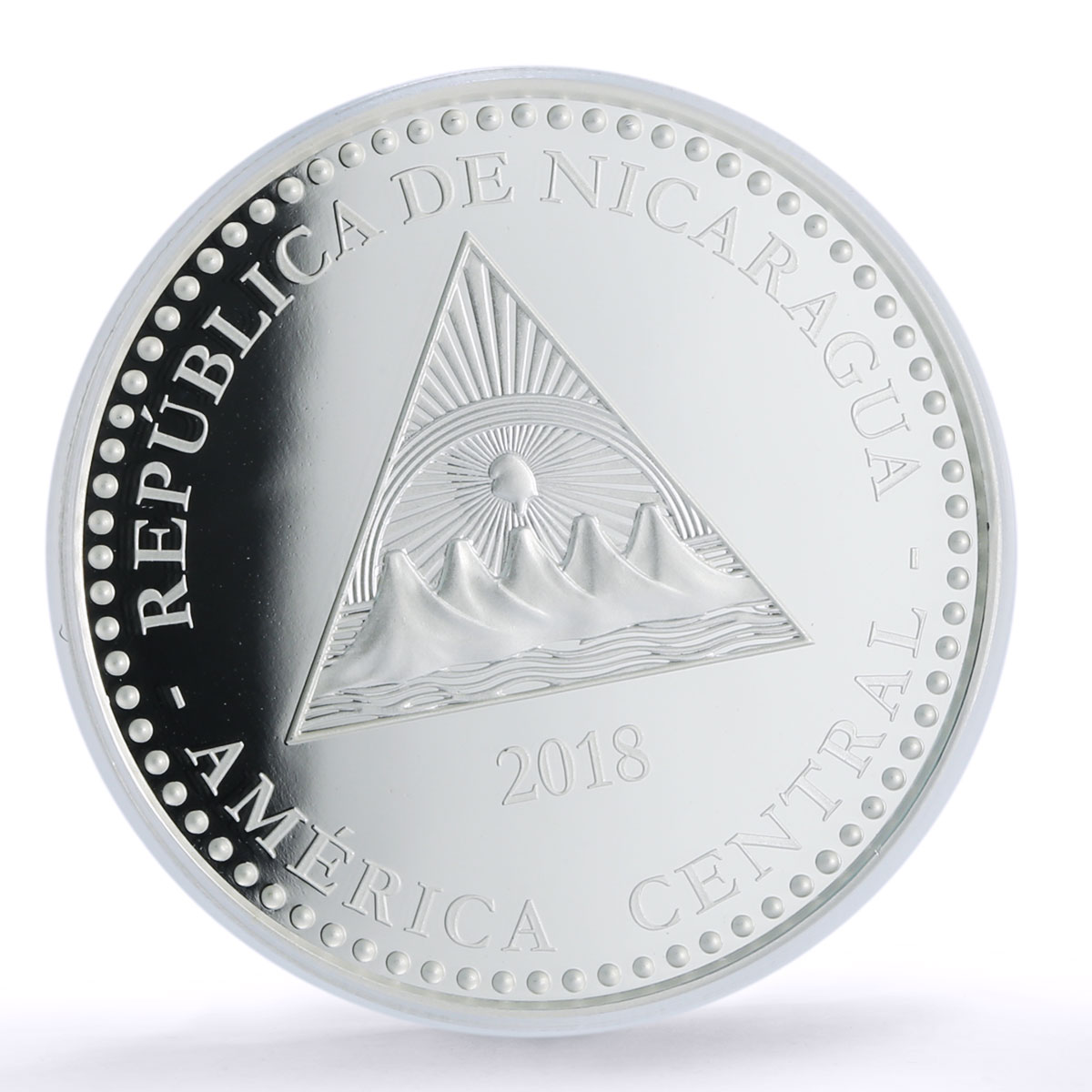 Nicaragua 100 cordobas Giant Anteater Wildlife Fauna PR 70 PCGS silver coin 2018