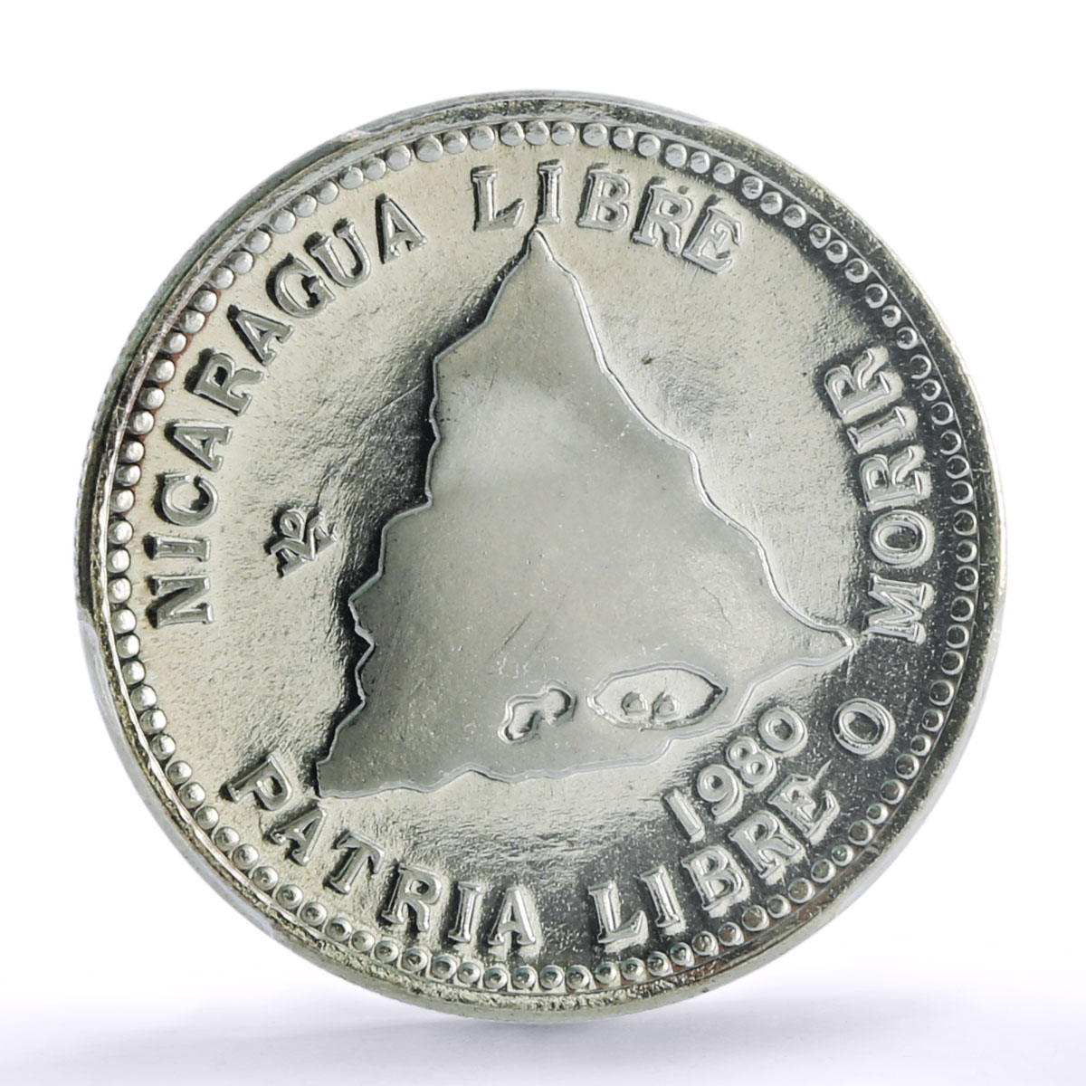 Nicaragua 500 cordobas Carlos Fonseca Revolutionary PR 67 PCGS silver coin 1980