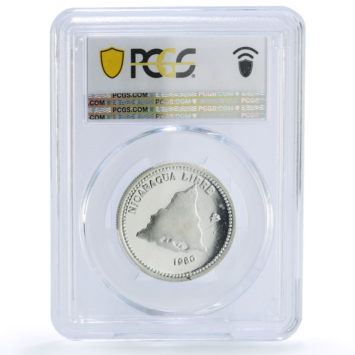 Nicaragua 500 cordobas Augusto Sandino Revolutionary PR 67 PCGS silver coin 1980