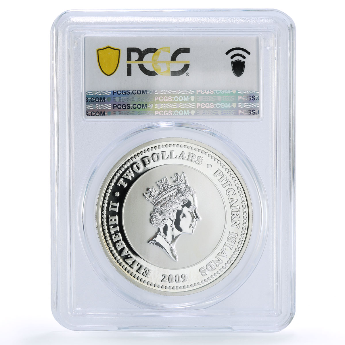 Pitcairn Islands 2 dollars Humpback Whale Fauna PR 70 PCGS silver coin 2009