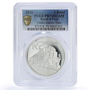 South Africa 2 rand Class 43 Diesel Electric Trains PR 70 PCGS silver coin 2013