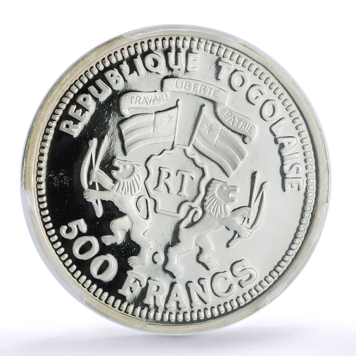 Togo 500 francs Albert Einstein 120th Birth Science PR 69 PCGS silver coin 2000