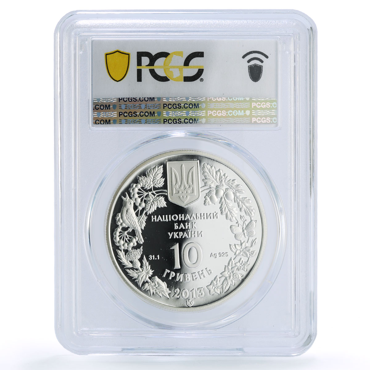 Ukraine 10 hryvnias Otis Tarda Bustard Bird Fauna PR 69 PCGS silver coin 2013