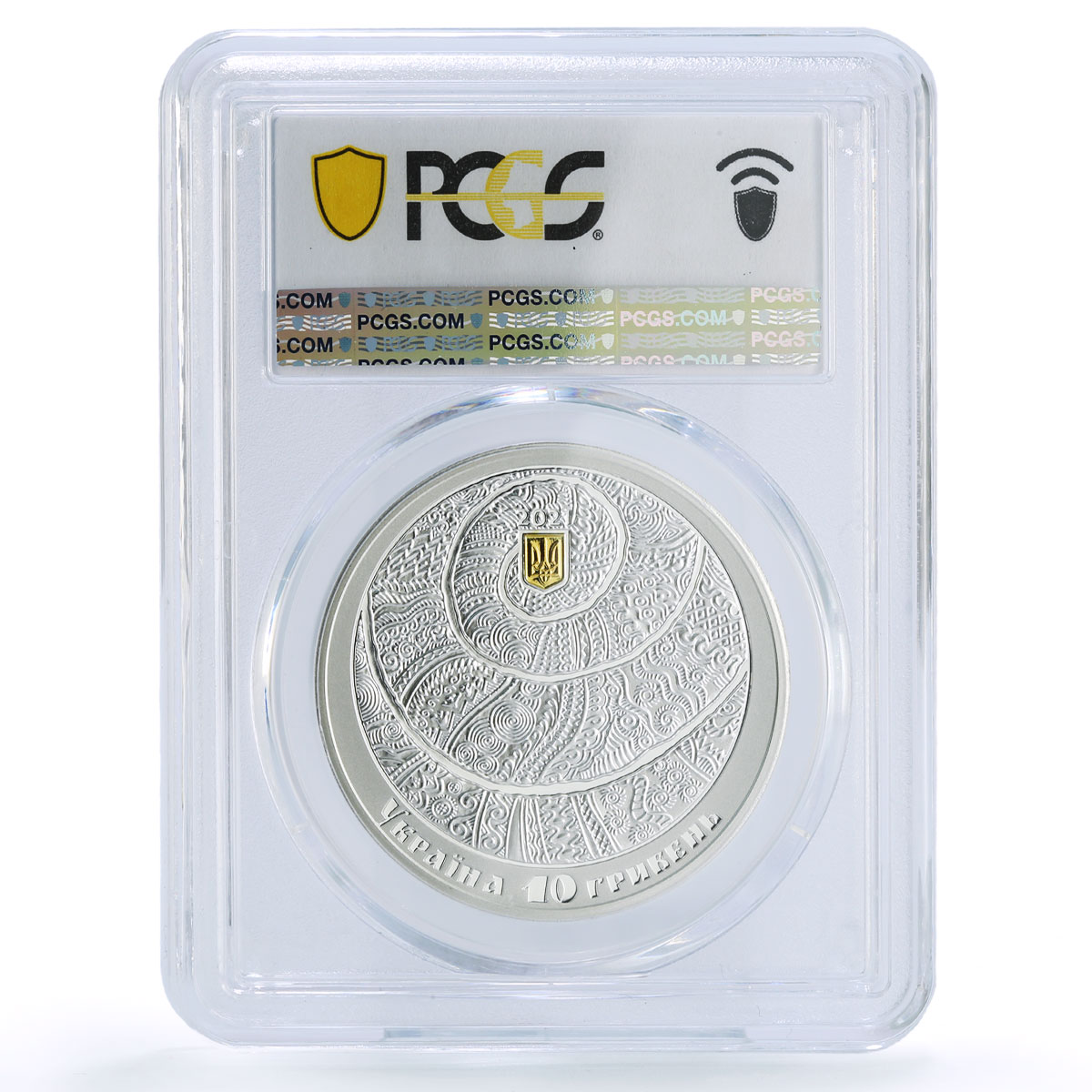 Ukraine 10 hryvnias Inheritance Gilt Traditions PR 70 PCGS silver coin 2021