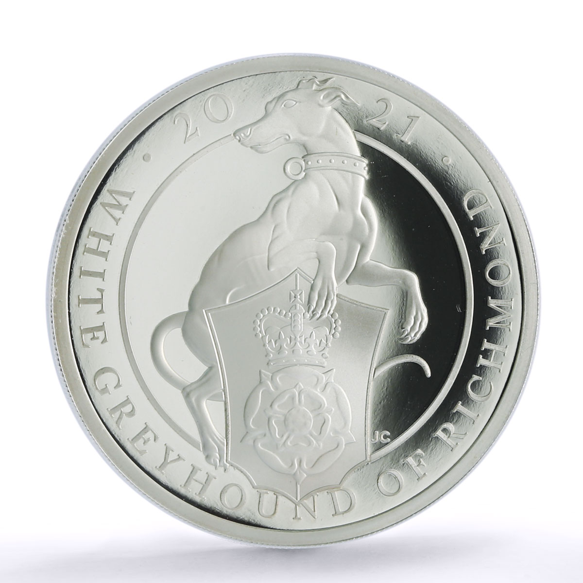 Great Britain 2 pounds Greyhound Dog Queen Beasts PR 70 PCGS silver coin 2021
