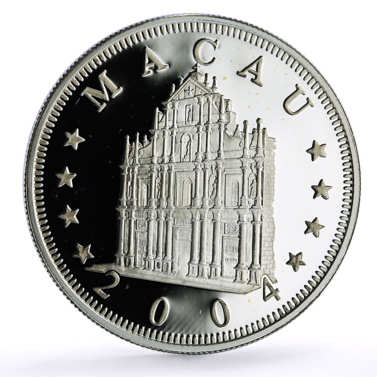 China Macau 100 patacas Year of the Monkey Lunar Calendar proof silver coin 2004