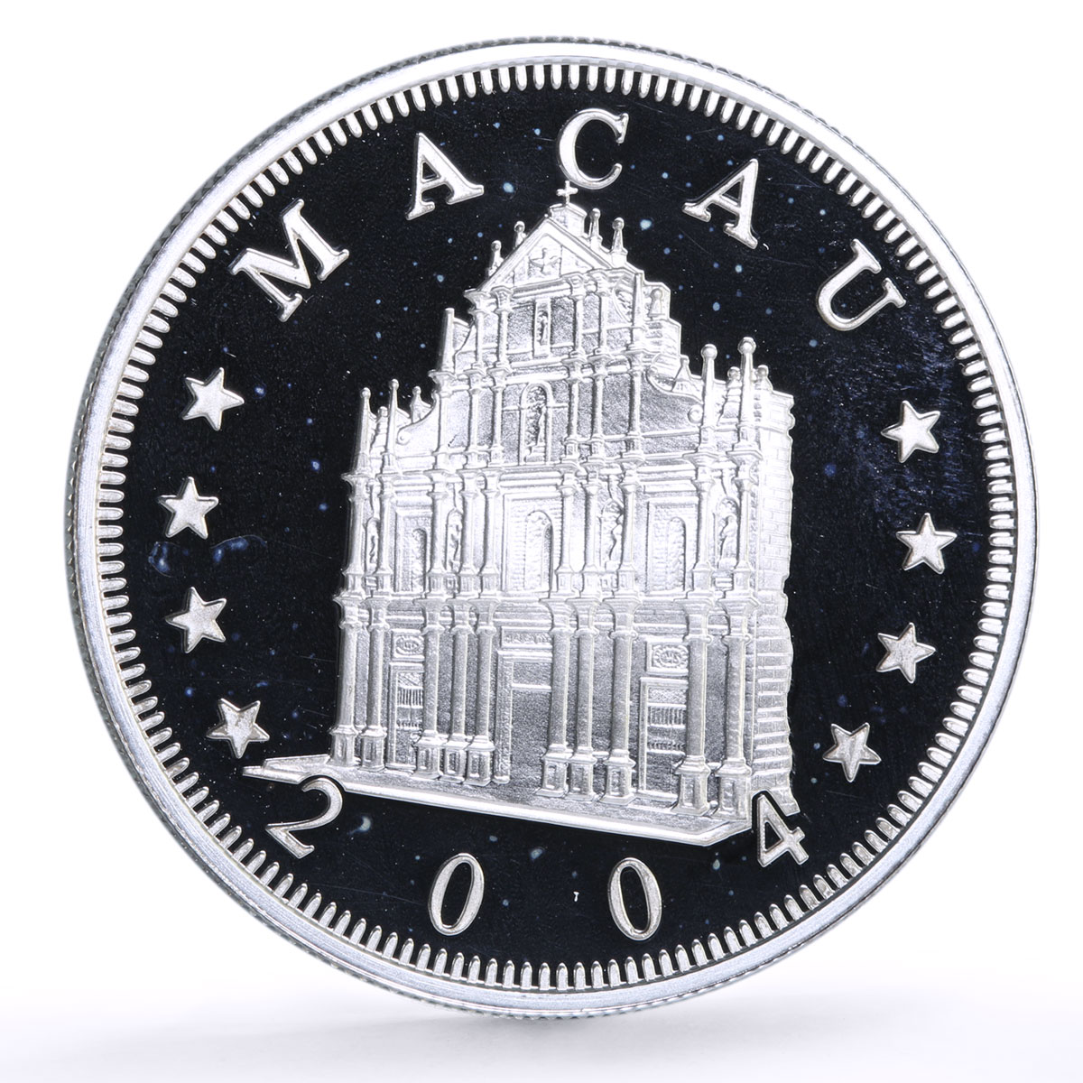 China Macau 100 patacas Year of the Monkey Lunar Calendar proof silver coin 2004