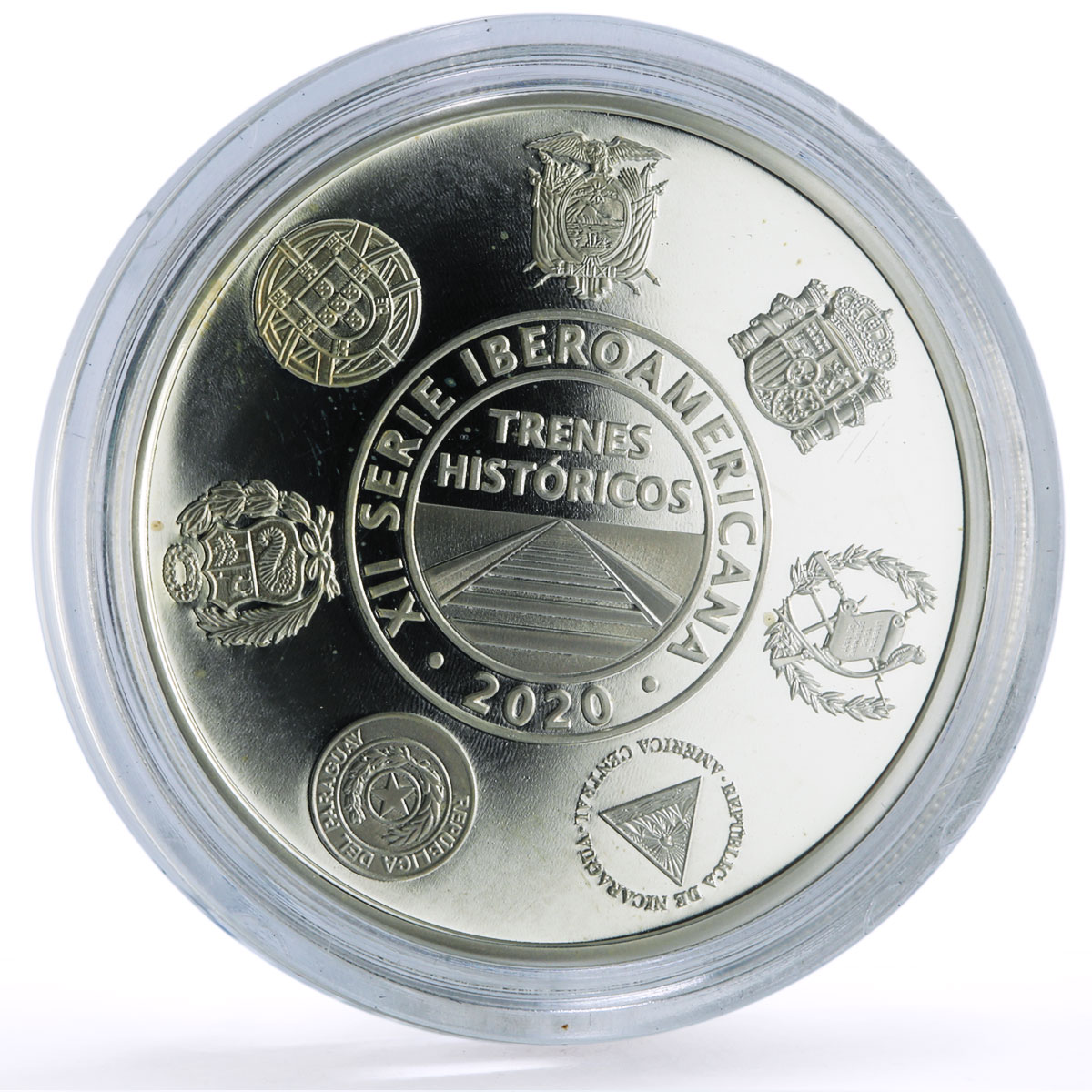 Spain Ferrocariles Historicos Ibero-American Railways Trains silver medal 2020