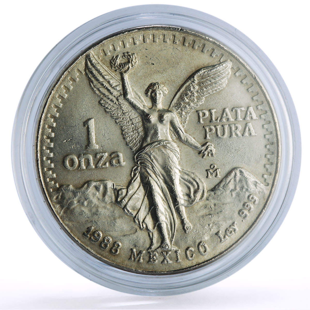 Mexico 1 onza Libertad Angel of Independence silver coin 1988