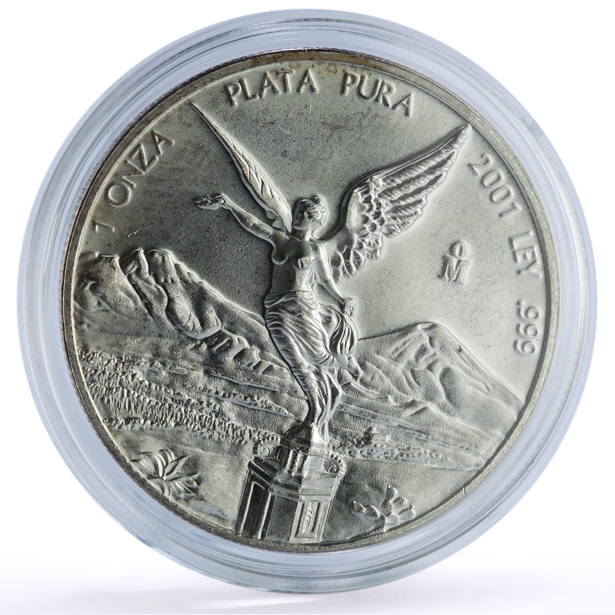 Mexico 1 onza Libertad Angel of Independence silver coin 2001