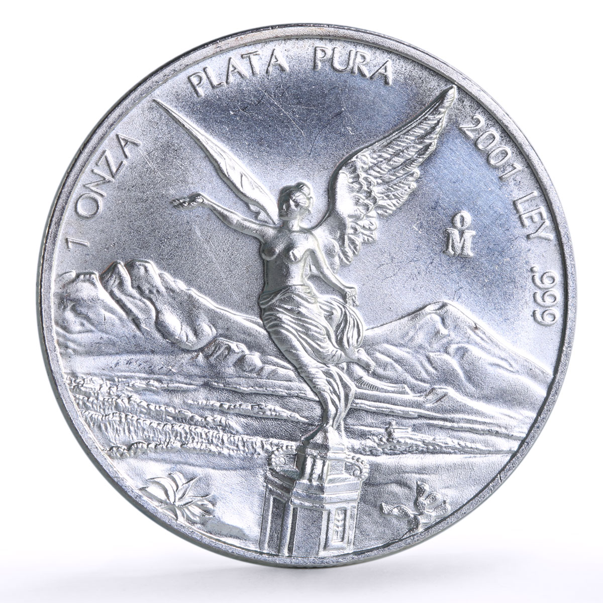 Mexico 1 onza Libertad Angel of Independence silver coin 2001