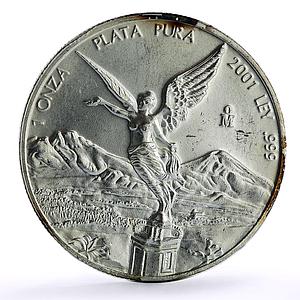 Mexico 1 onza Libertad Angel of Independence silver coin 2001