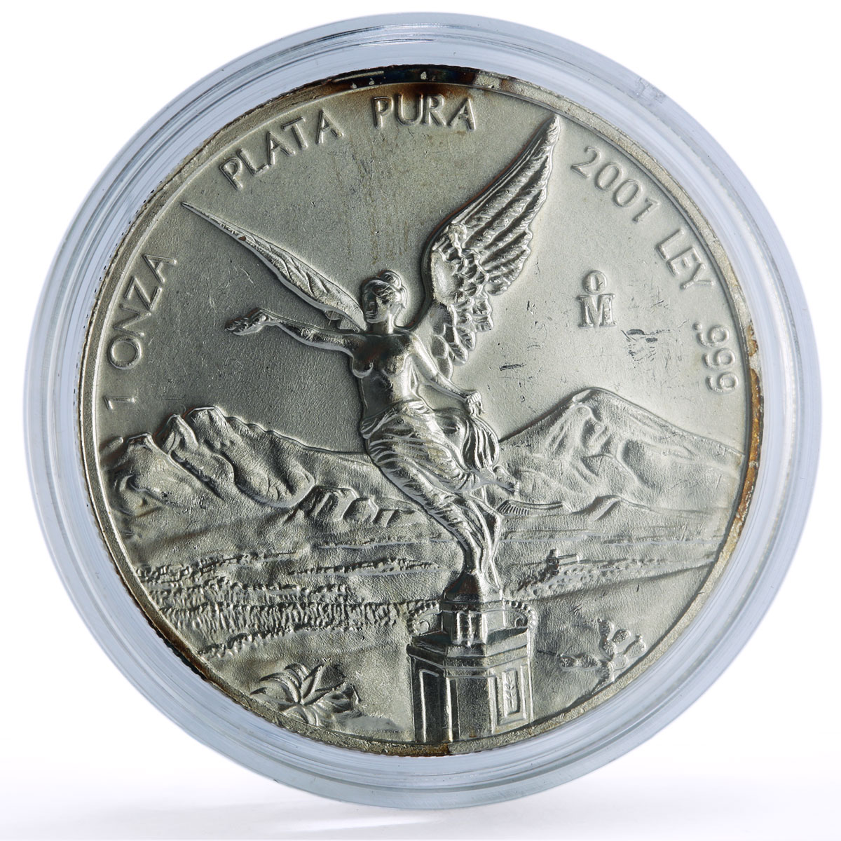 Mexico 1 onza Libertad Angel of Independence silver coin 2001