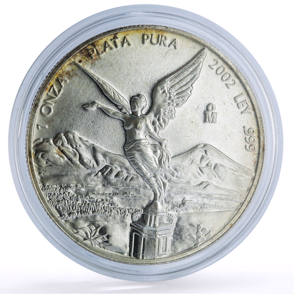 Mexico 1 onza Libertad Angel of Independence silver coin 2002