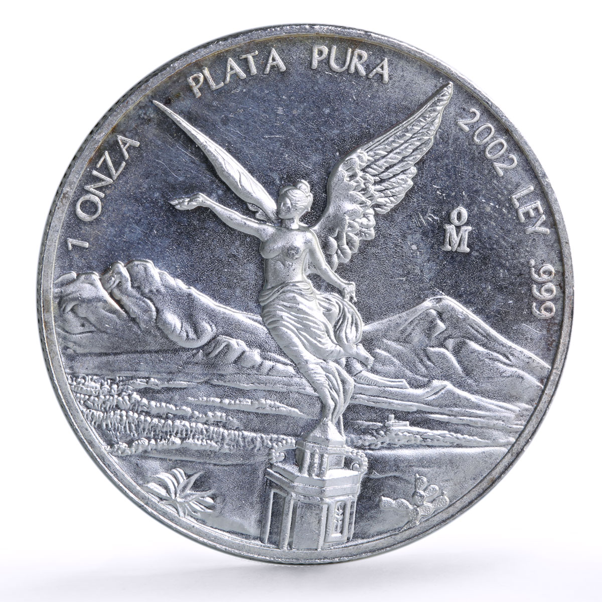 Mexico 1 onza Libertad Angel of Independence silver coin 2002