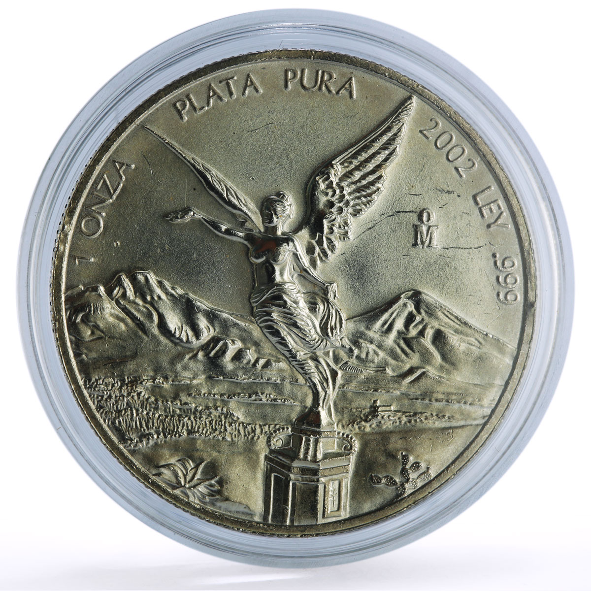 Mexico 1 onza Libertad Angel of Independence silver coin 2002