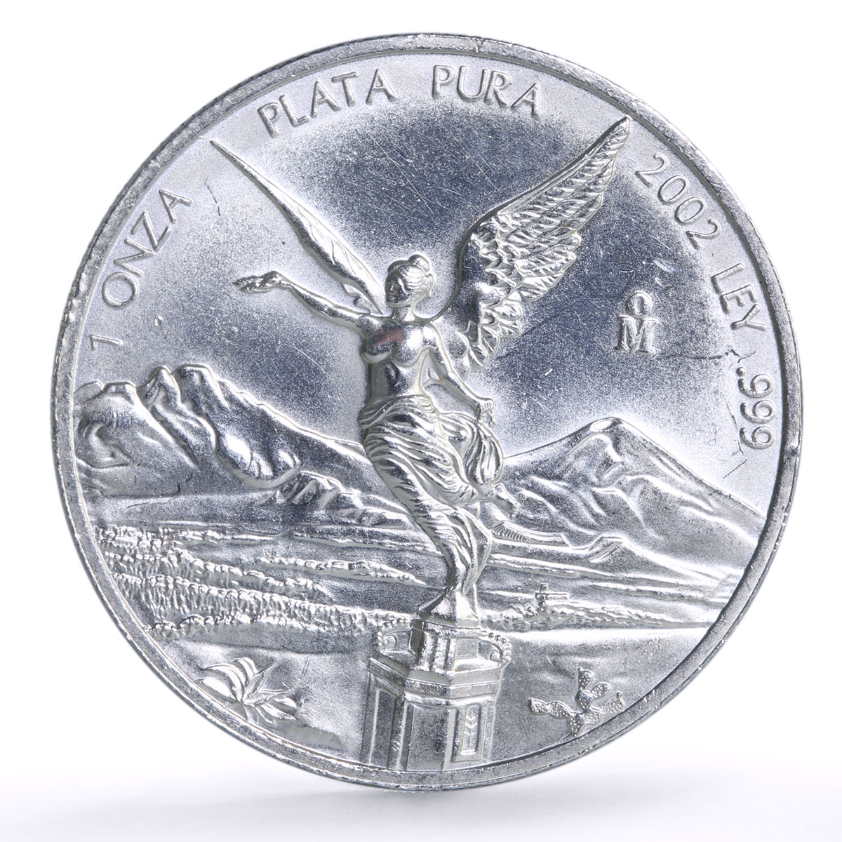 Mexico 1 onza Libertad Angel of Independence silver coin 2002
