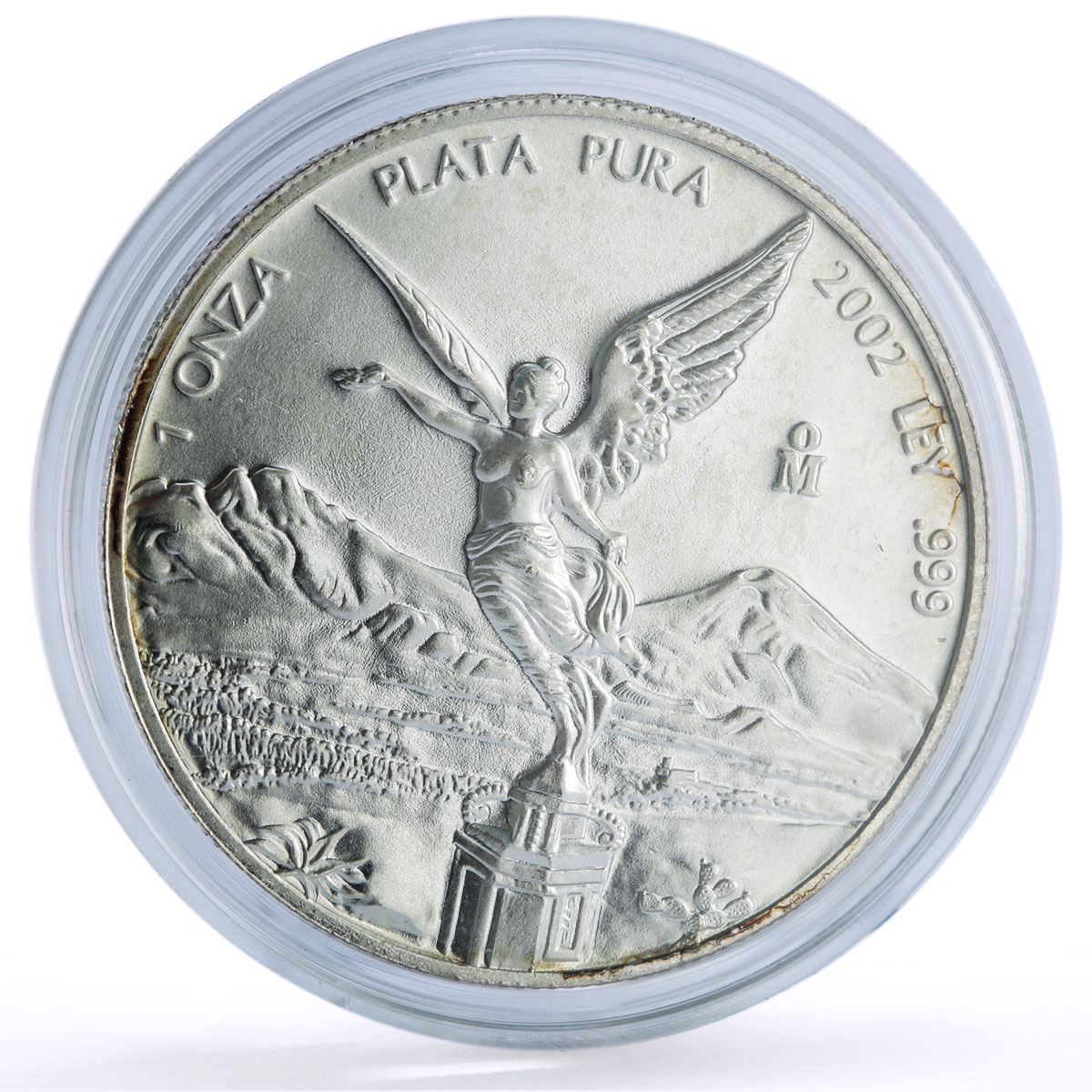 Mexico 1 onza Libertad Angel of Independence silver coin 2002