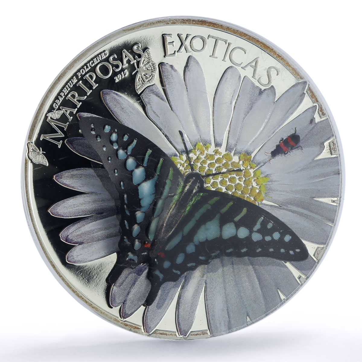 Eq. Guinea 1000 francs Graphium Policenes Butterfly PR 69 PCGS silver coin 2015