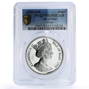 Isle of Man 1 oz Angel Archangel Michael Dragon PR69 PCGS silver coin 1995