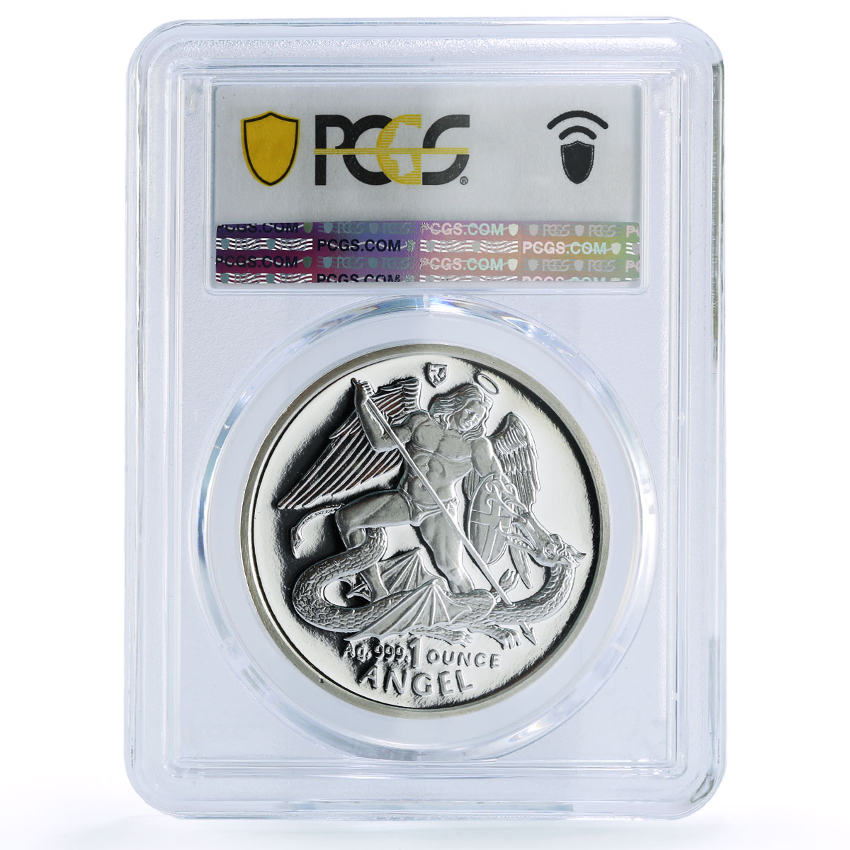 Isle of Man 1 oz Angel Archangel Michael Dragon PR69 PCGS silver coin 1995