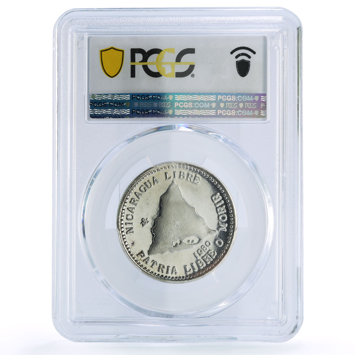 Nicaragua 500 cordobas Fonseca Revolutionary History PR66 PCGS silver coin 1980
