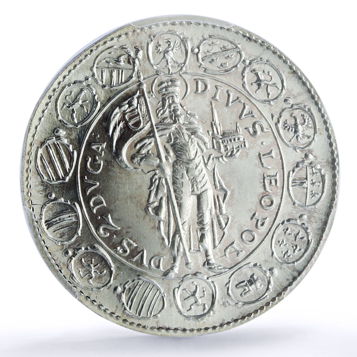 Austria 2 ducat Ferdinand Karl 1642 Restrike X#M29a MS 66 PCGS silver coin 1963