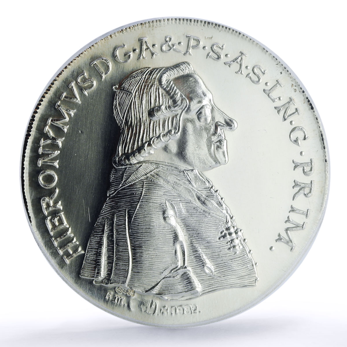 Austria Salzburg 1 thaler Colloredo 1790 Restrike MS 69 PCGS silver coin 1982
