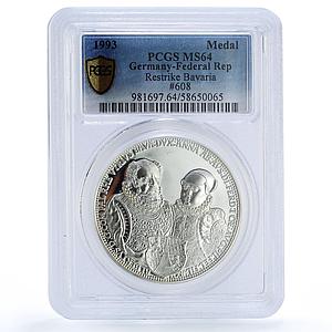Germany Bavaria Restrike MS 64 PCGS silver medal 1993