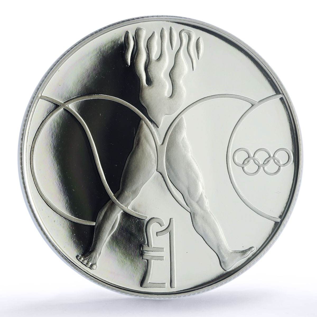 Cyprus 1 pound Seoul Summer Olympic Games KM-64a PR 70 PCGS silver coin 1988