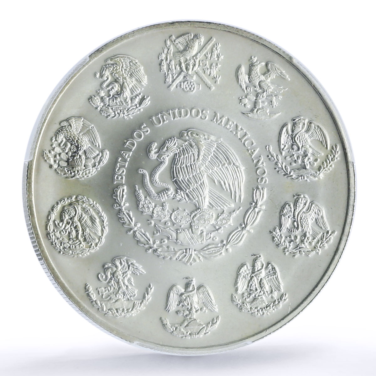Mexico 2 onzas Libertad Angel of Independence KM-614 MS 67 PCGS silver coin 1999