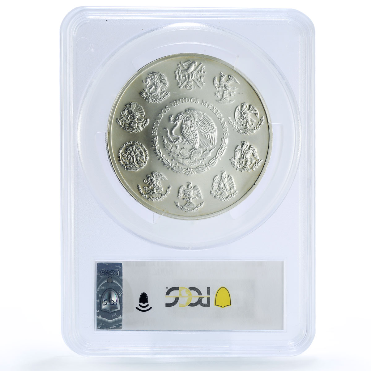 Mexico 5 onzas Libertad Angel of Independence KM-615 MS 66 PCGS silver coin 1999