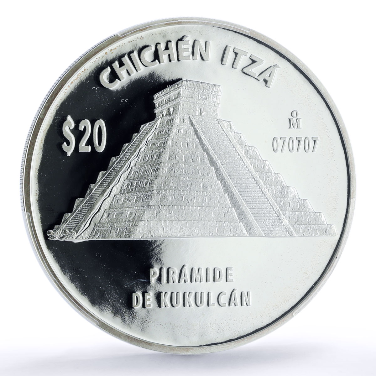 Mexico 20 pesos Pyramid Kukulcan Chichen Itza KM-945 PR 69 PCGS silver coin 2011