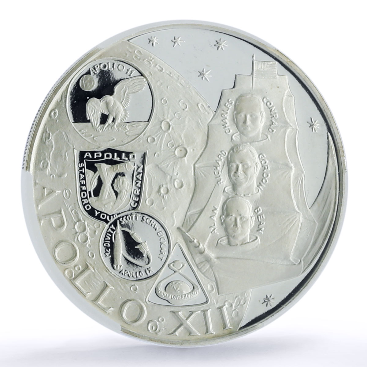 Fujairah 10 riyals Apollo 12 Moon Landing Space PR 69 PCGS silver coin 1970