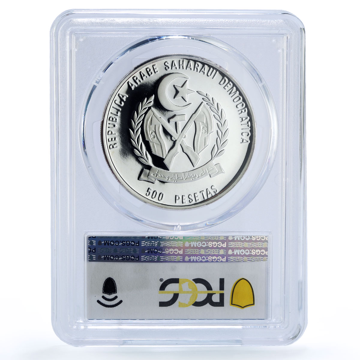 Saharawi 500 pesetas Wrestling Sydney Olympic Games PR 69 PCGS silver coin 1996