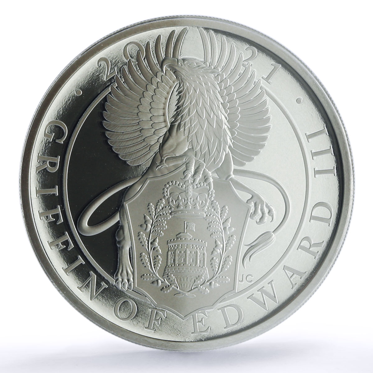 Great Britain 2 pounds Griffin Edward 3 Queen Beasts PR 69 PCGS silver coin 2021
