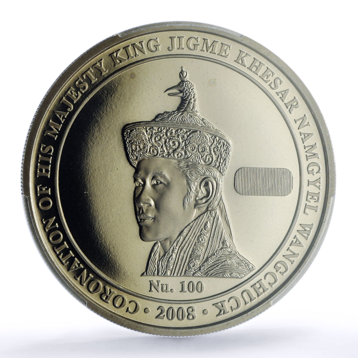Bhutan 100 ngultrum Jigme Namgyel Wangchuck Coronation PR 68 PCGS CuNi coin 2010