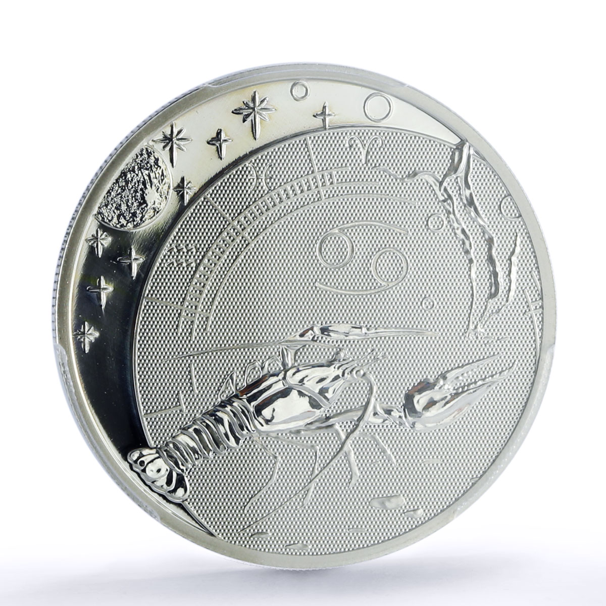 Cameroon 500 francs Cancer Zodiac Zigns KM-28 PR 70 PCGS silver coin 2010