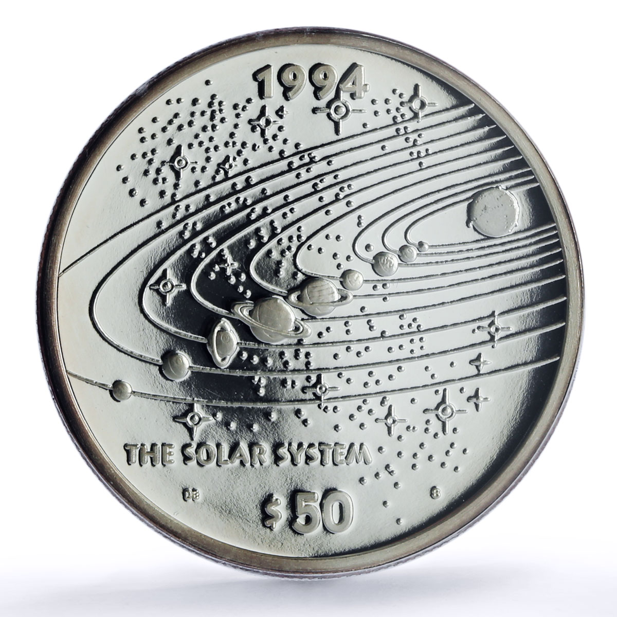 Marshall Isl. 50 dollars Planets Solar System Space PR 70 PCGS silver coin 1994