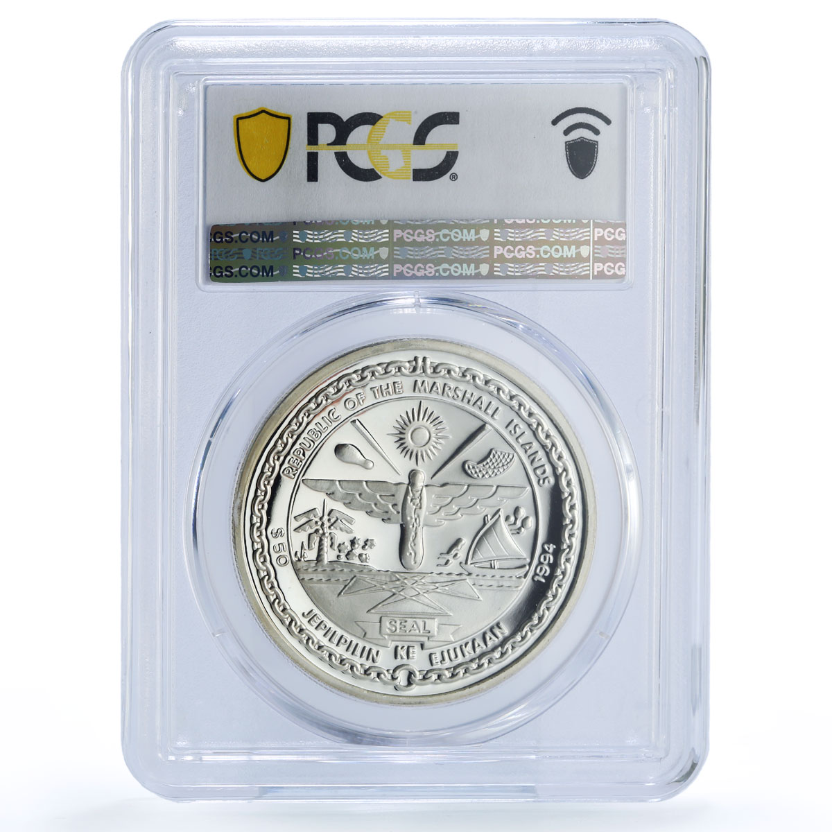 Marshall Islands 50 dollars Pluto Solar System Space PR 68 PCGS silver coin 1994