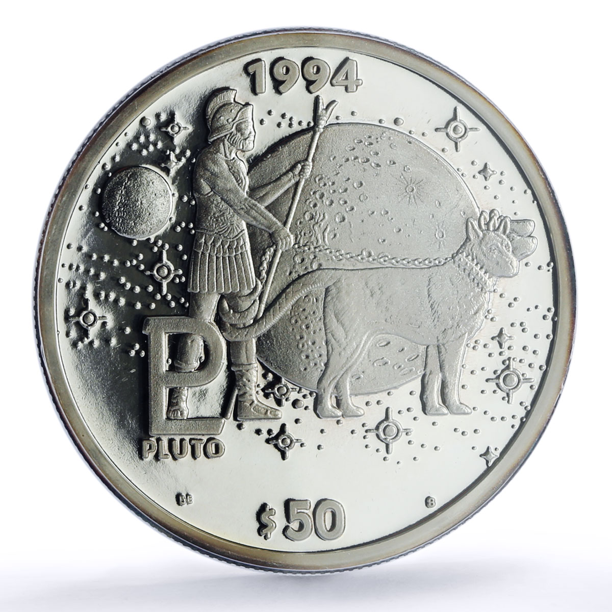 Marshall Islands 50 dollars Pluto Solar System Space PR 68 PCGS silver coin 1994