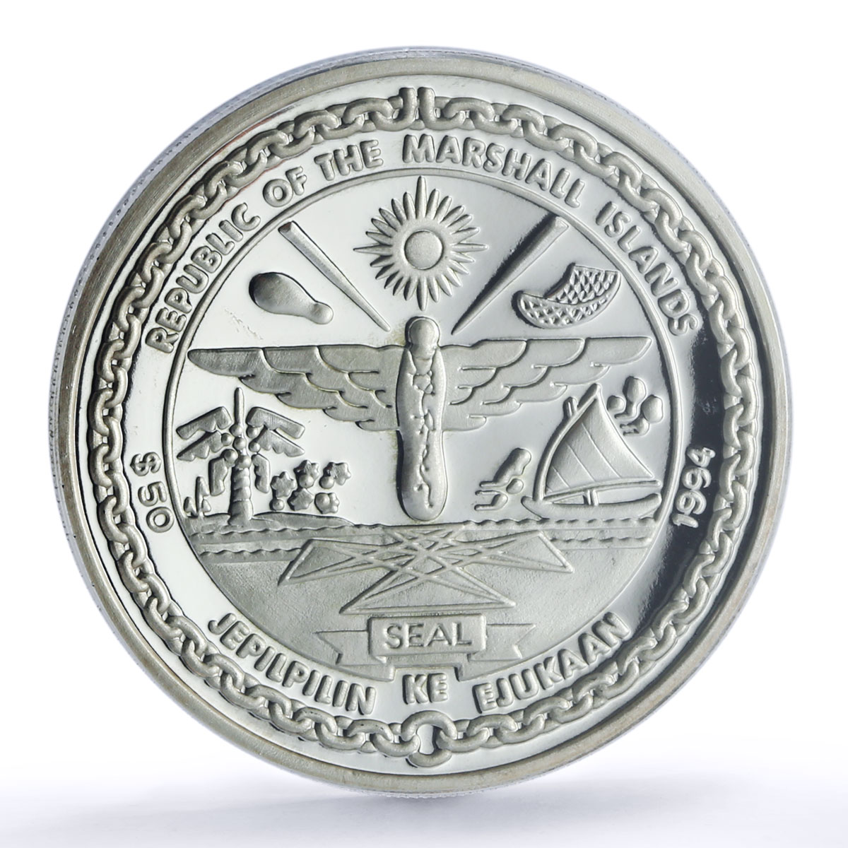 Marshall Islands 50 dollars Venus Solar System Space PR 68 PCGS silver coin 1994