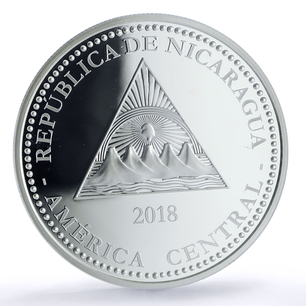 Nicaragua 100 cordobas Three Toed Sloth KM-125 Fauna PR 69 PCGS silver coin 2018