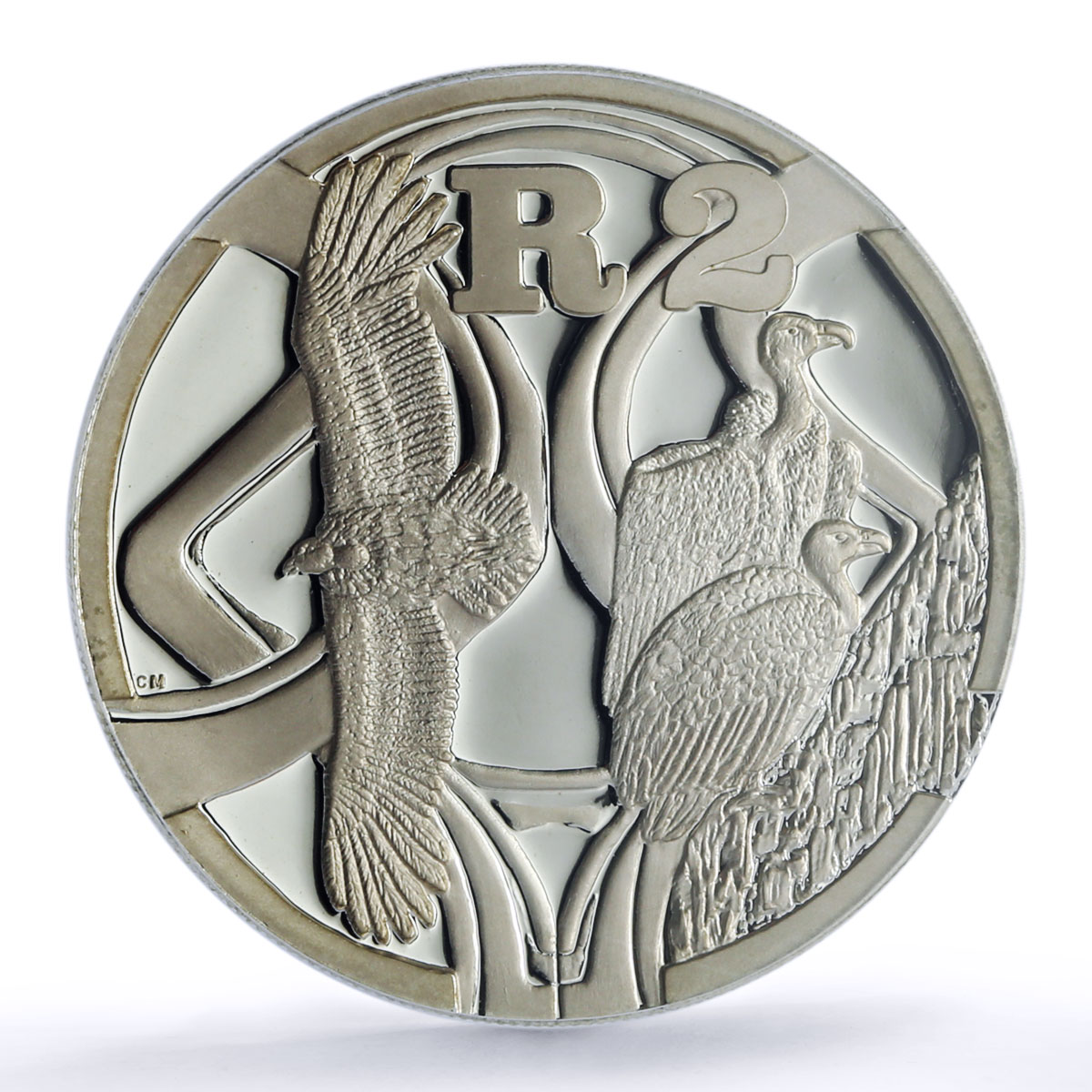 South Africa 2 rand Vultures Birds Prey Fauna PR 69 PCGS silver coin 2005