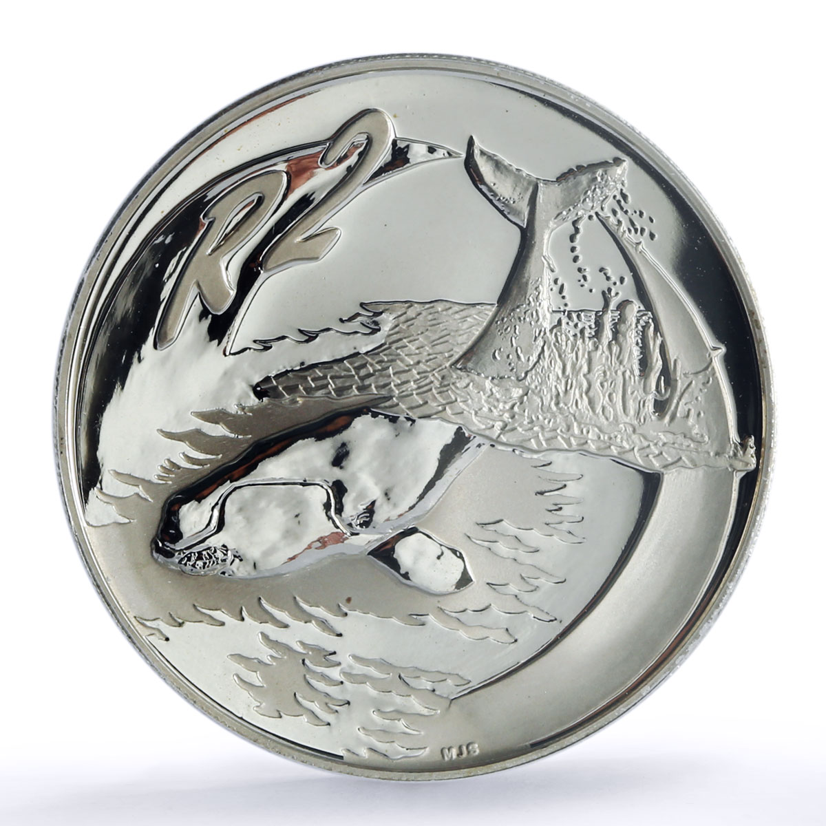 South Africa 2 rand Southern Right Whale Marine Fauna PR69 PCGS silver coin 2002