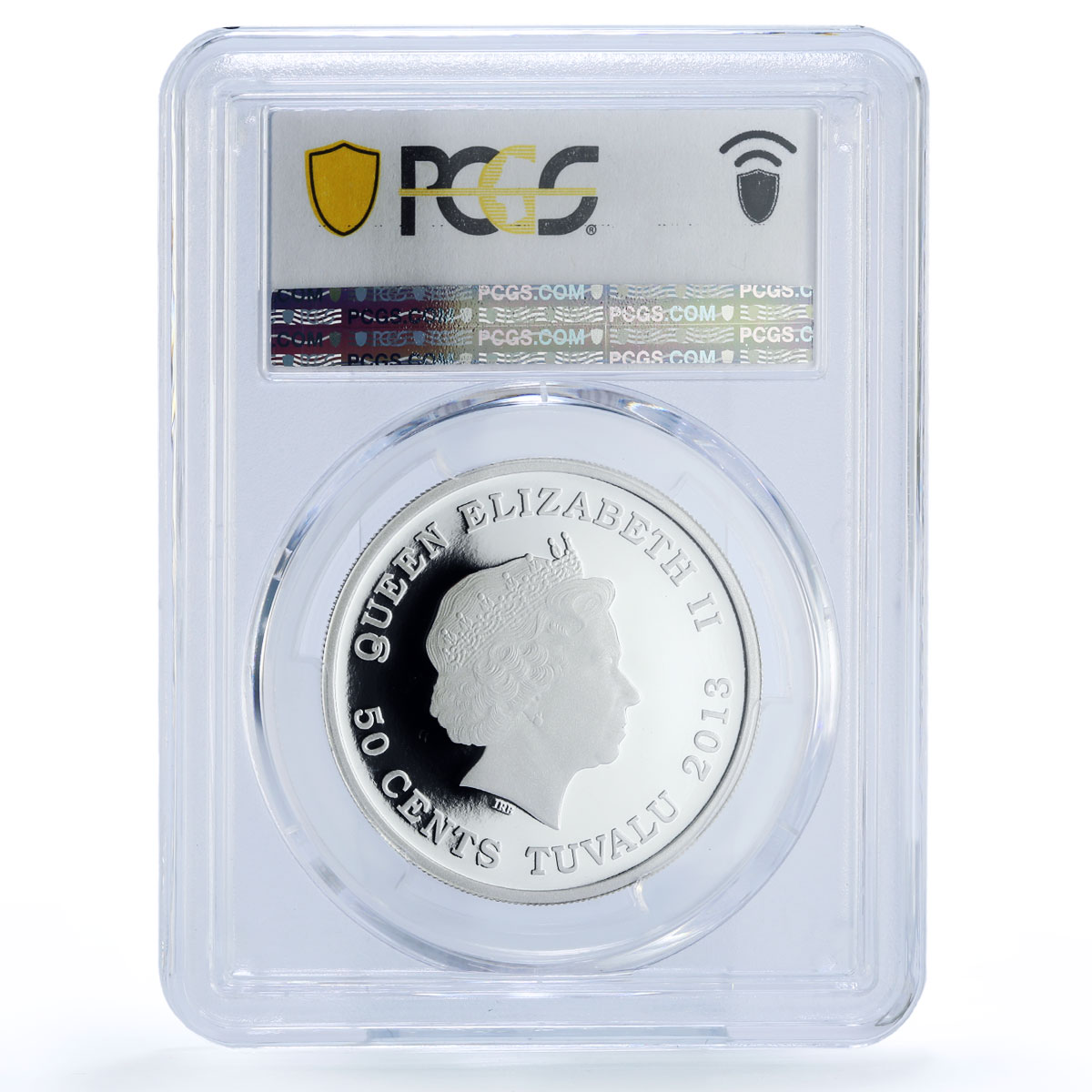 Tuvalu 50 cents Grey Wolf Forest Babies KM-213 Fauna PR 70 PCGS silver coin 2013