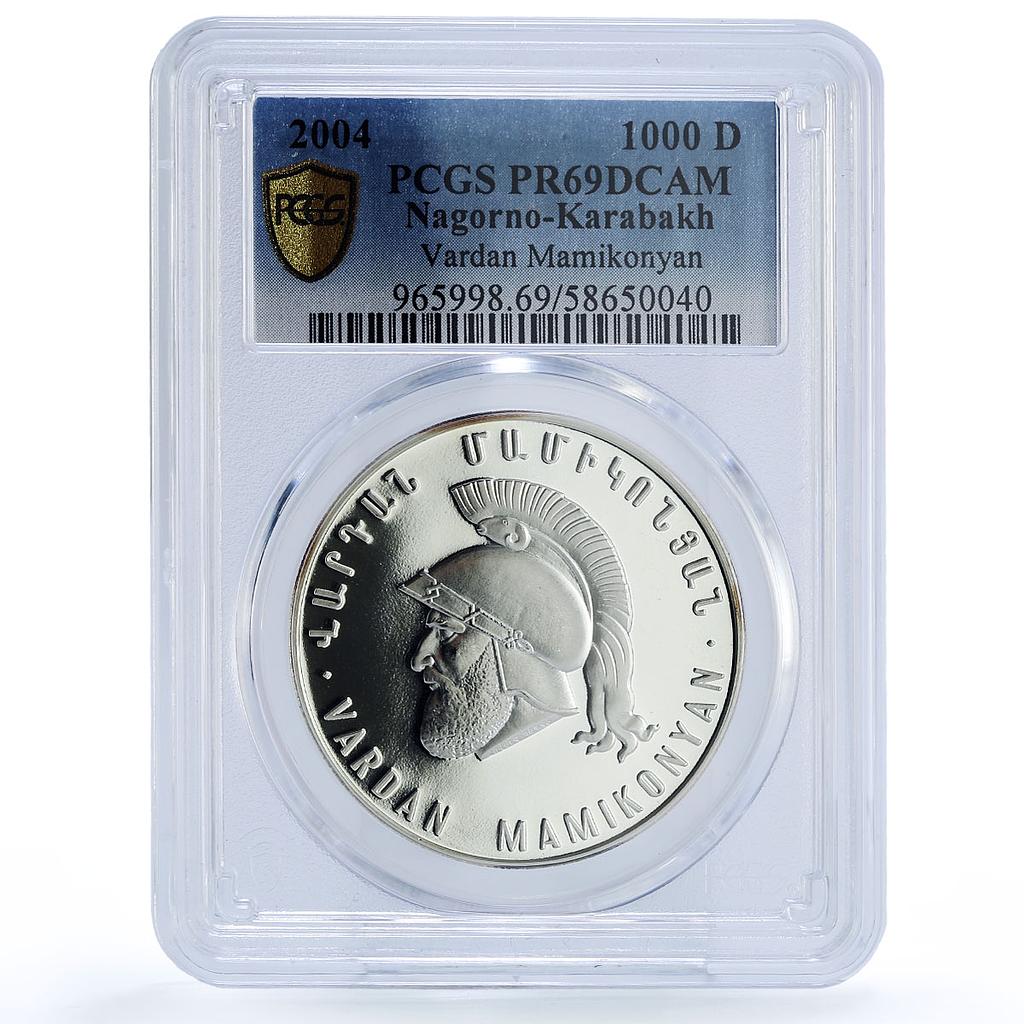 Artsakh Karabakh 1000 dram Vardan Mamikonyan PR 69 PCGS silver coin 2004