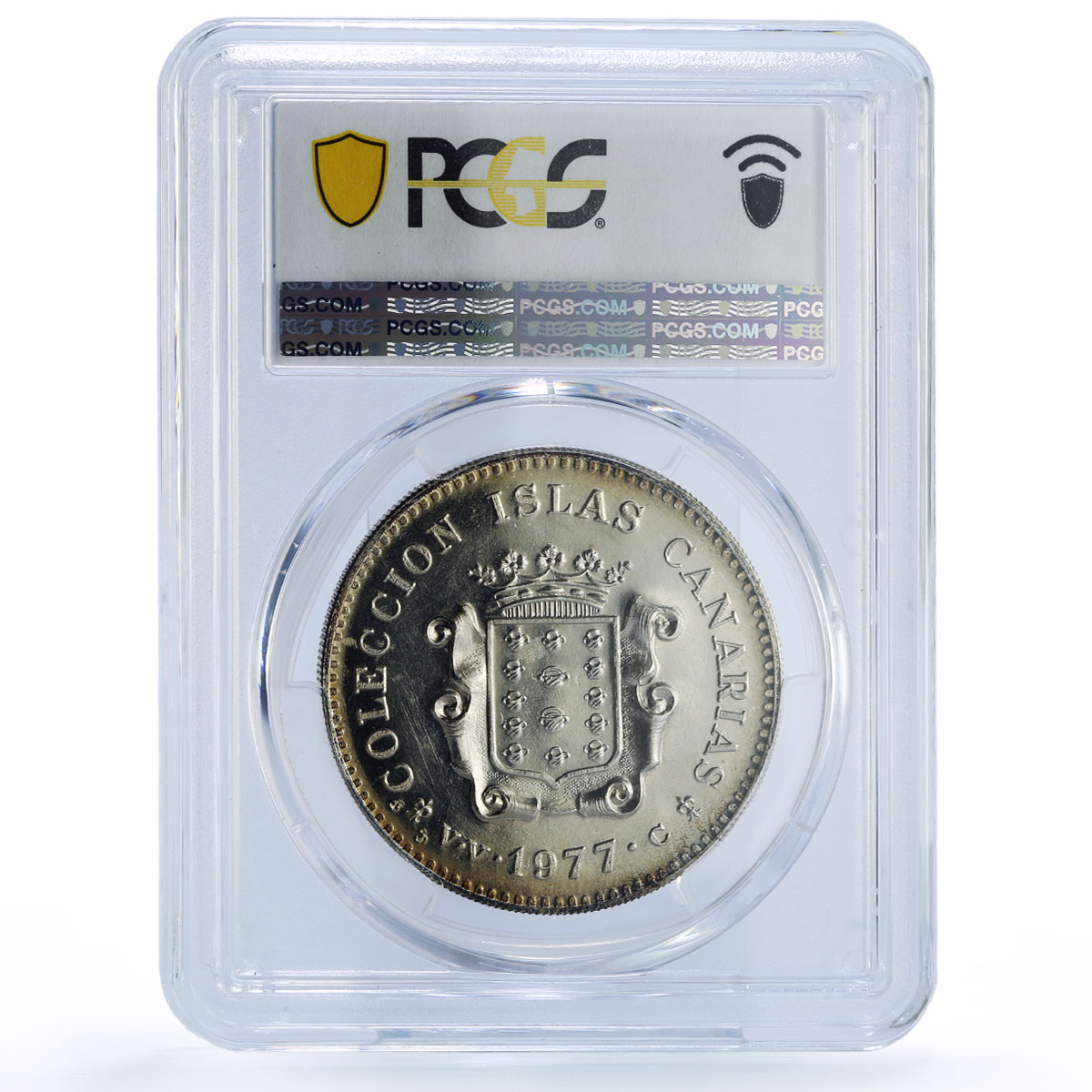 Spain Lanzarote Island Canary Islas Collection MS 67 PCGS silver medal 1977