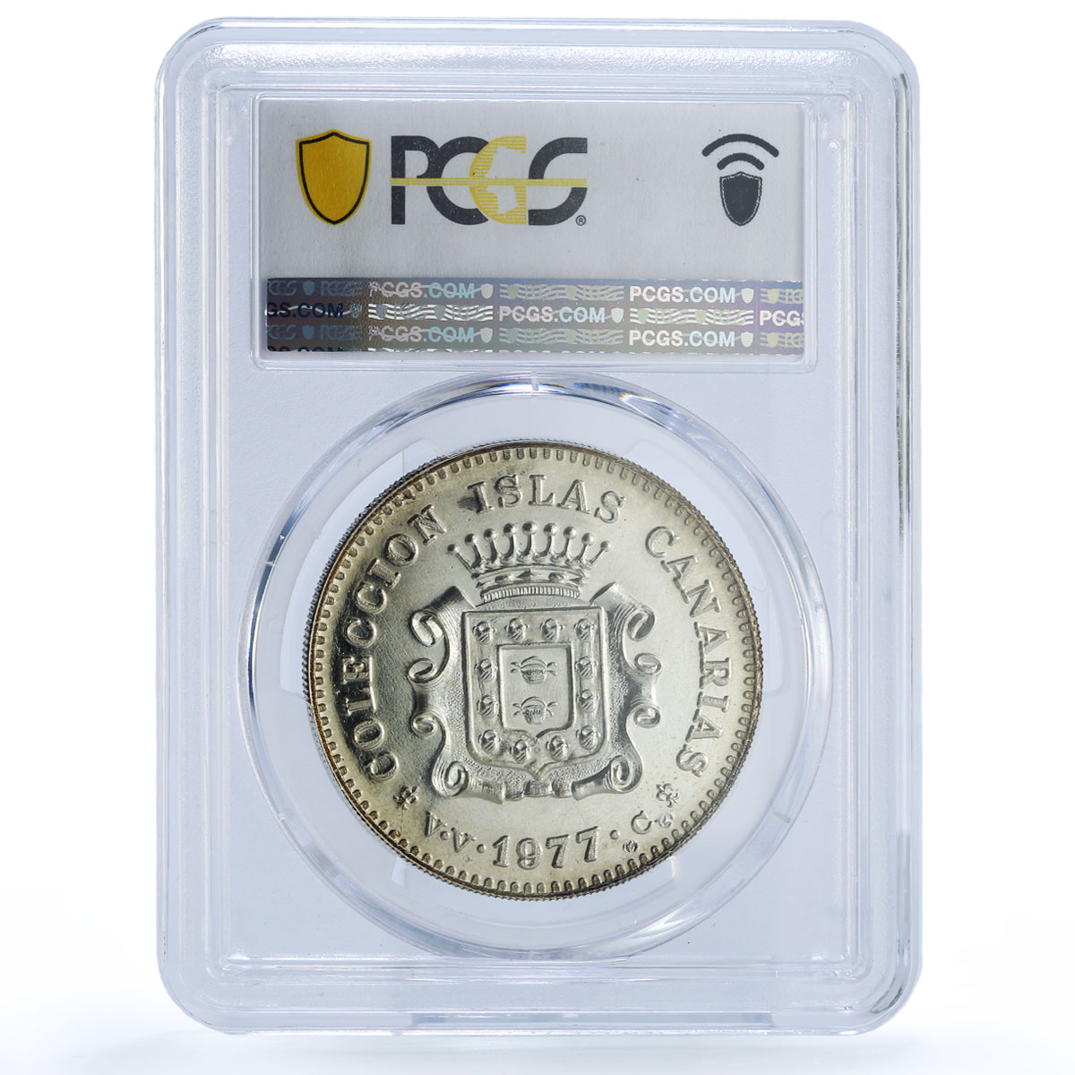 Spain Gomera Island Canary Islas Collection MS 67 PCGS silver medal 1977